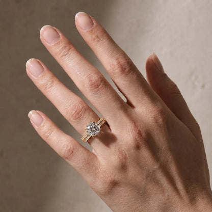 Cushion Cut White Sapphire Wedding Set