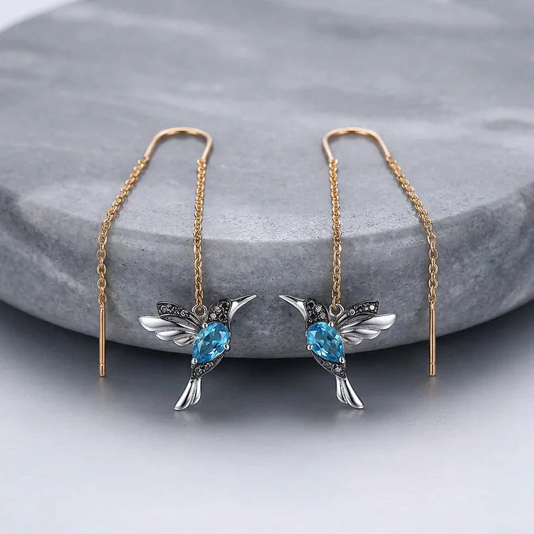 Mixed Zirconium Bird Earrings