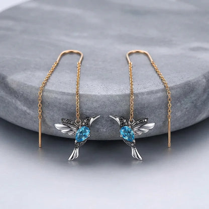 Mixed Zirconium Bird Earrings