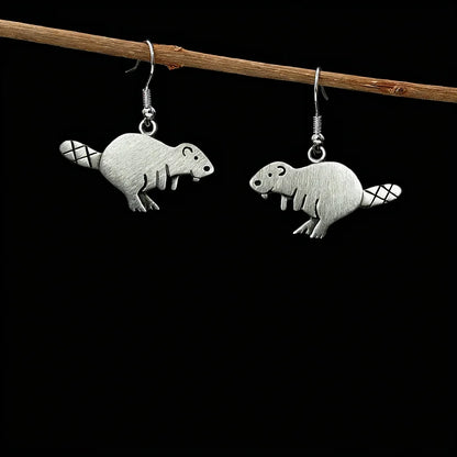 Vintage Beaver Earrings