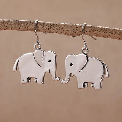 Vintage Boho Elephant Earrings