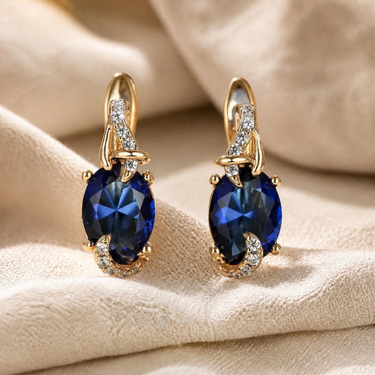 Regal Midnight Drop Earrings