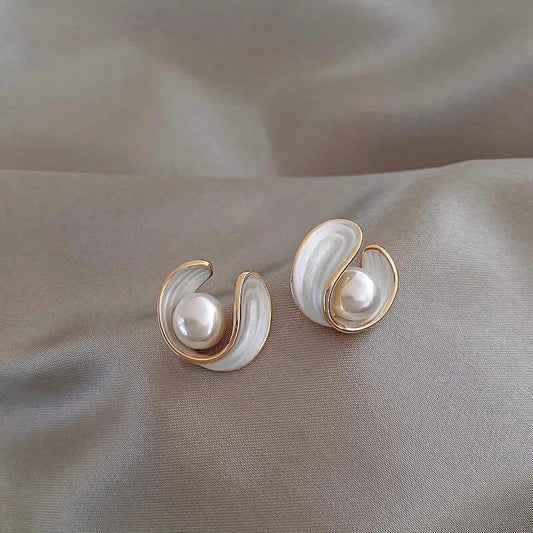 Elegant White Opal Earrings