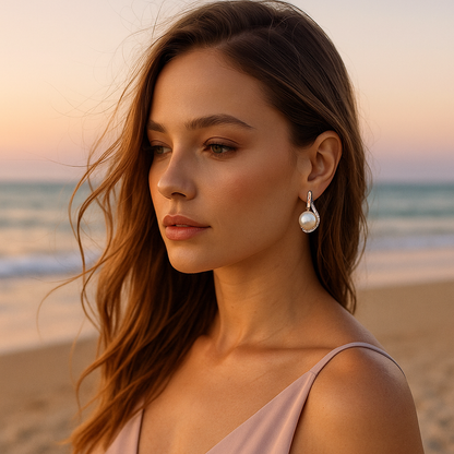 Luxe Pearl Buttoned earrings