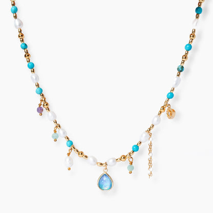 Intense Opal & Pearl Necklace