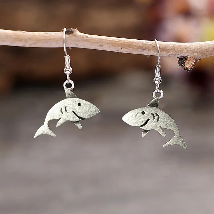 Vintage Shark Earrings