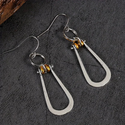Boho Silver Turquoise Dangle Drop Earrings
