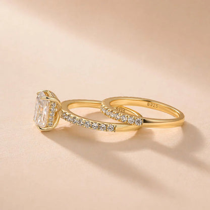 Moissanite Radiant Cut Wedding Ring Set