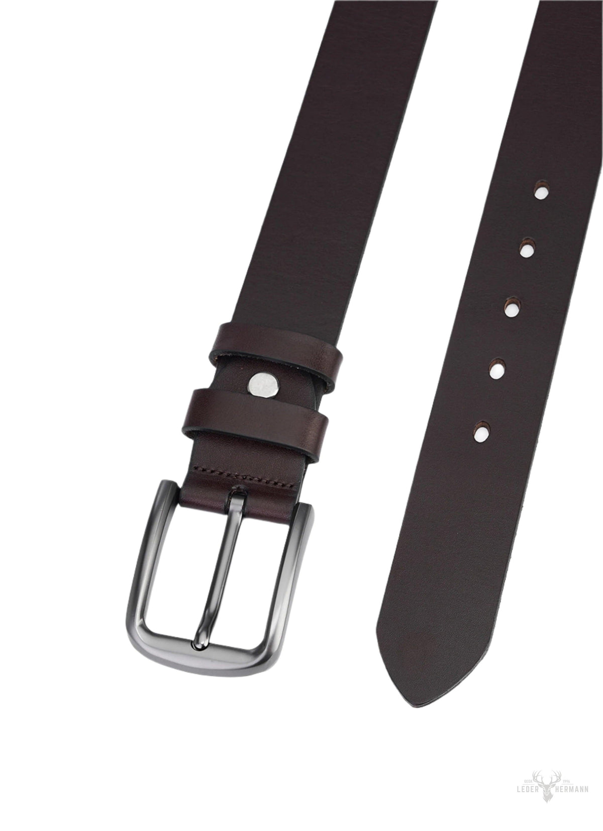 Dark brown leather belt