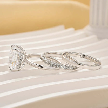 Cushion Cut Classic Wedding Ring Set