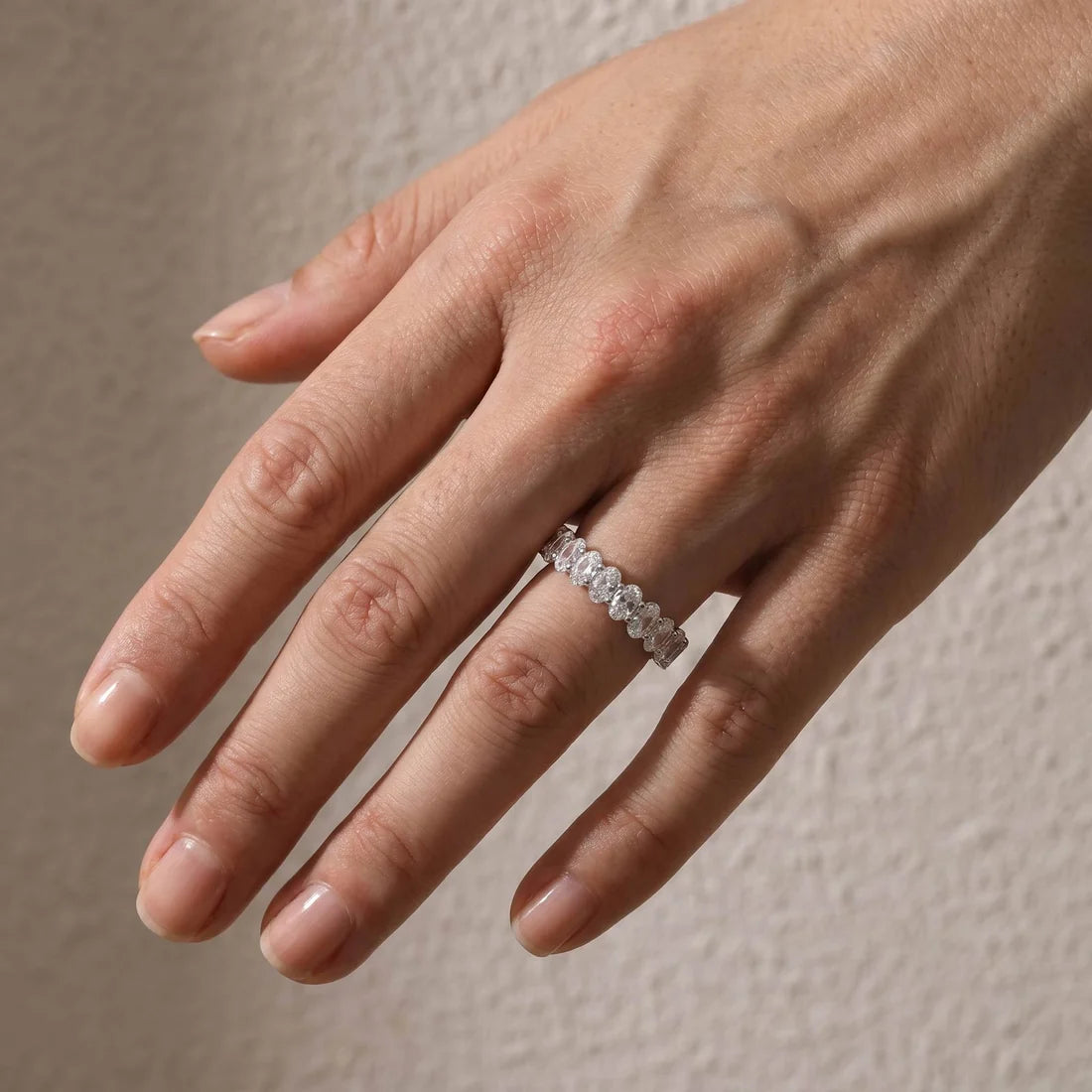 Oval Cut Wedding Ring for Everyday Wear