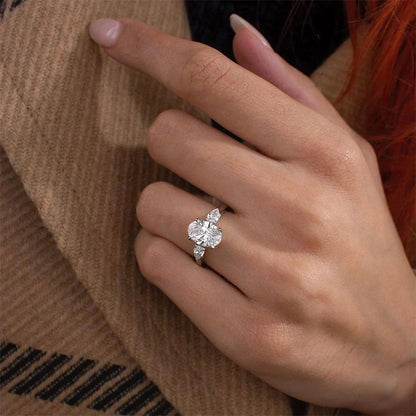 Oval Cut Three Stone Engagement Ring