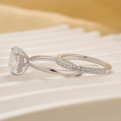 Cushion Cut Bridal Ring Set