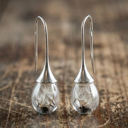 Dandelion Pendant Earring