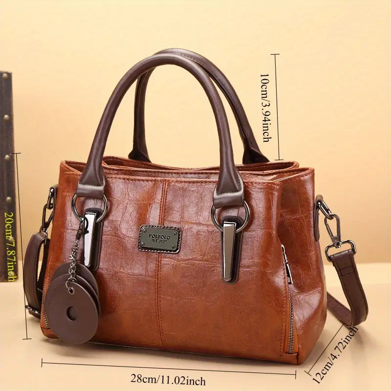 Fashionable Leather Retro Boston Bag