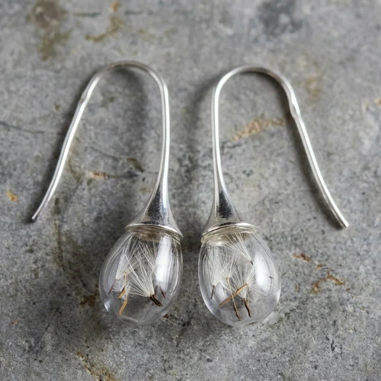 Dandelion Pendant Earring