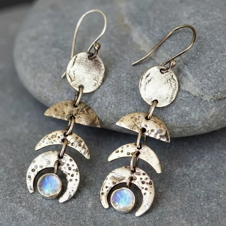 Vintage Moonlight Stone Earrings