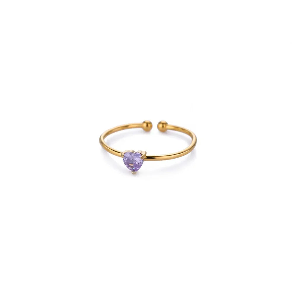 Adjustable Birthstone Ring