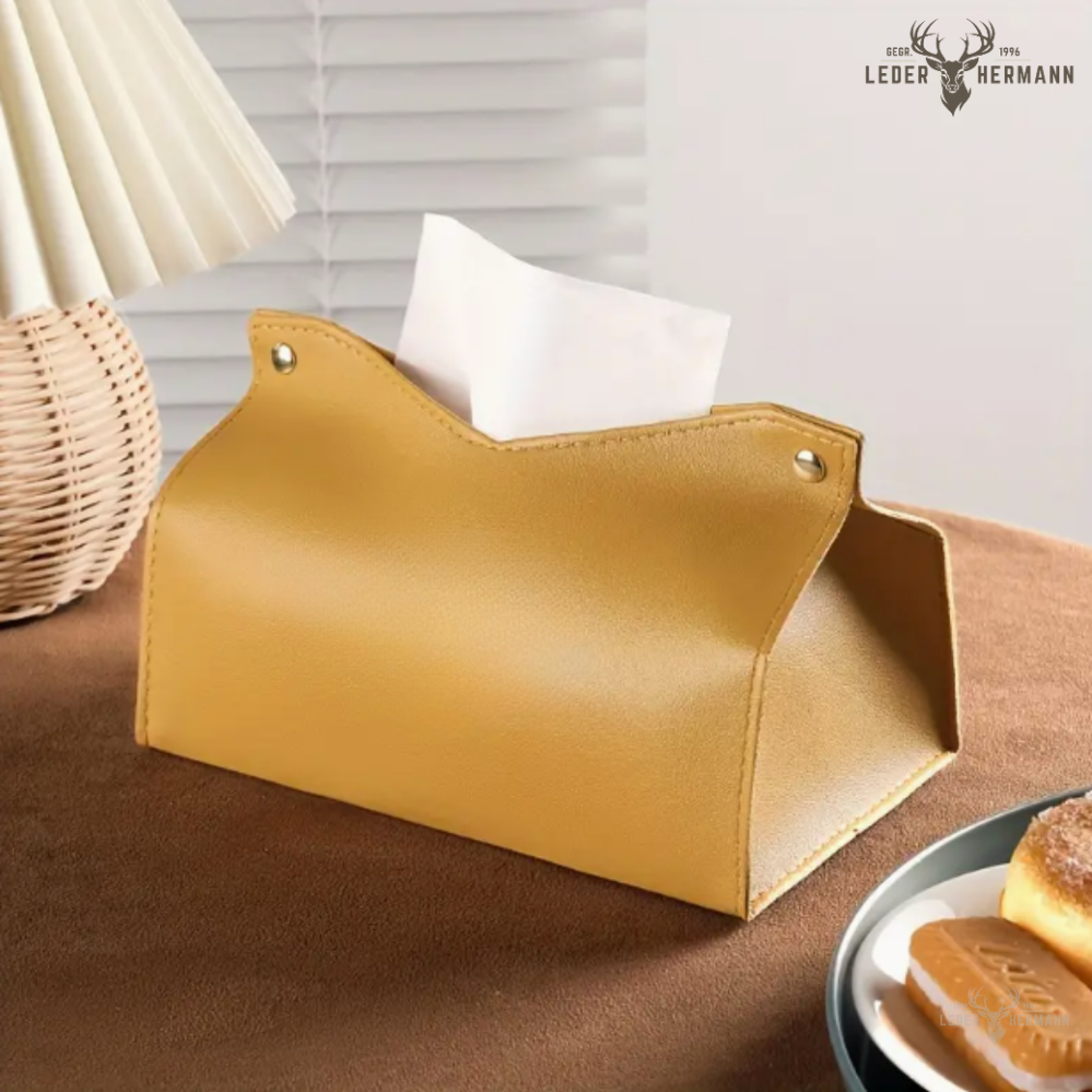 Leather Handkerchief Box