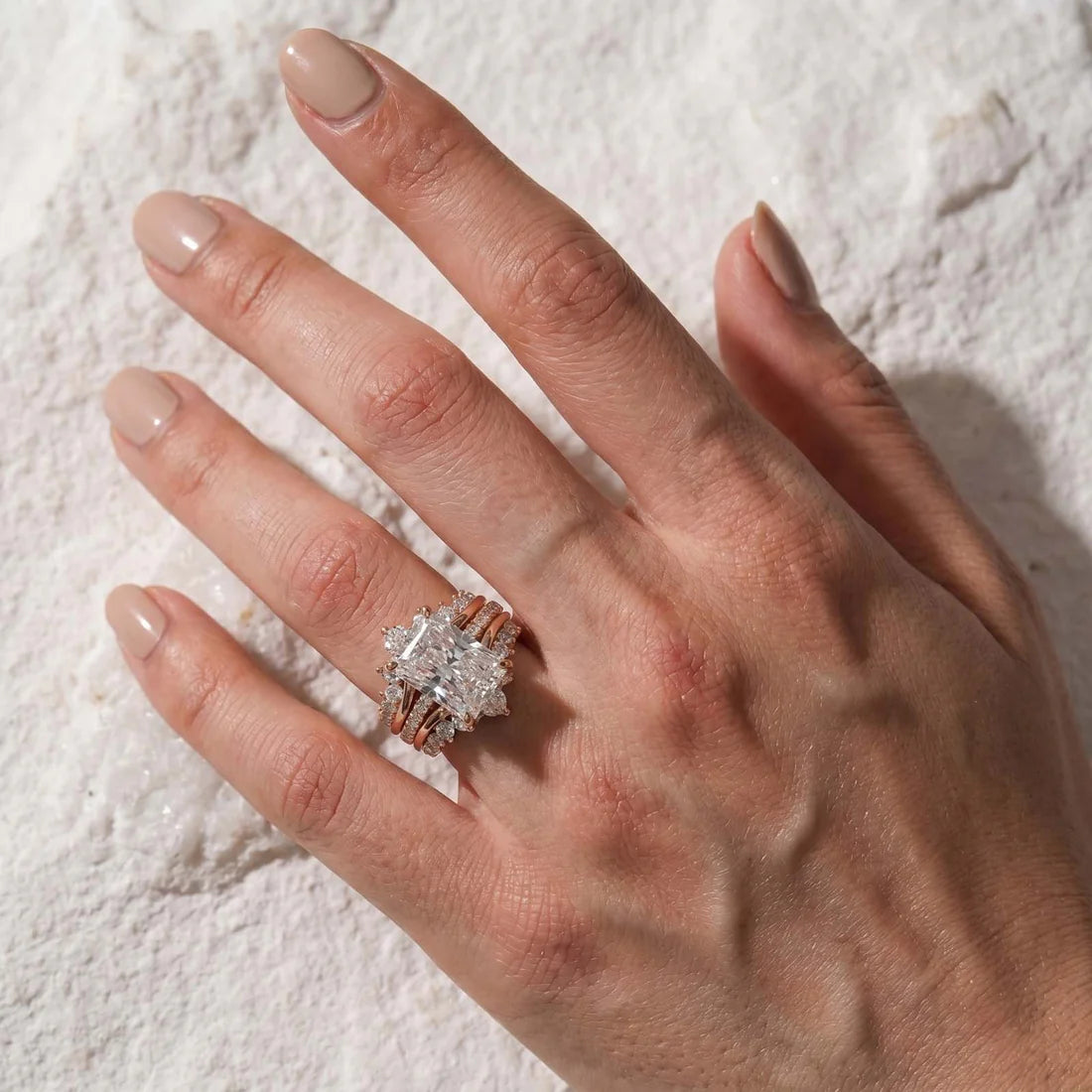 Radiant Cut Engagement Ring Or Enhancer Wedding Set In Sterling Silver