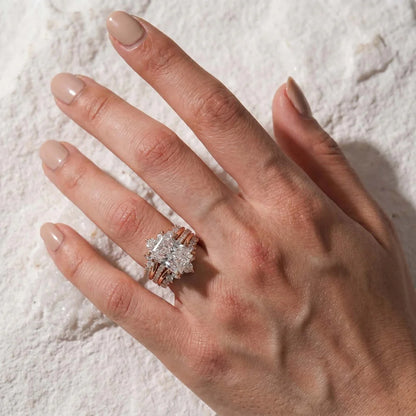 Radiant Cut Engagement Ring Or Enhancer Wedding Set In Sterling Silver