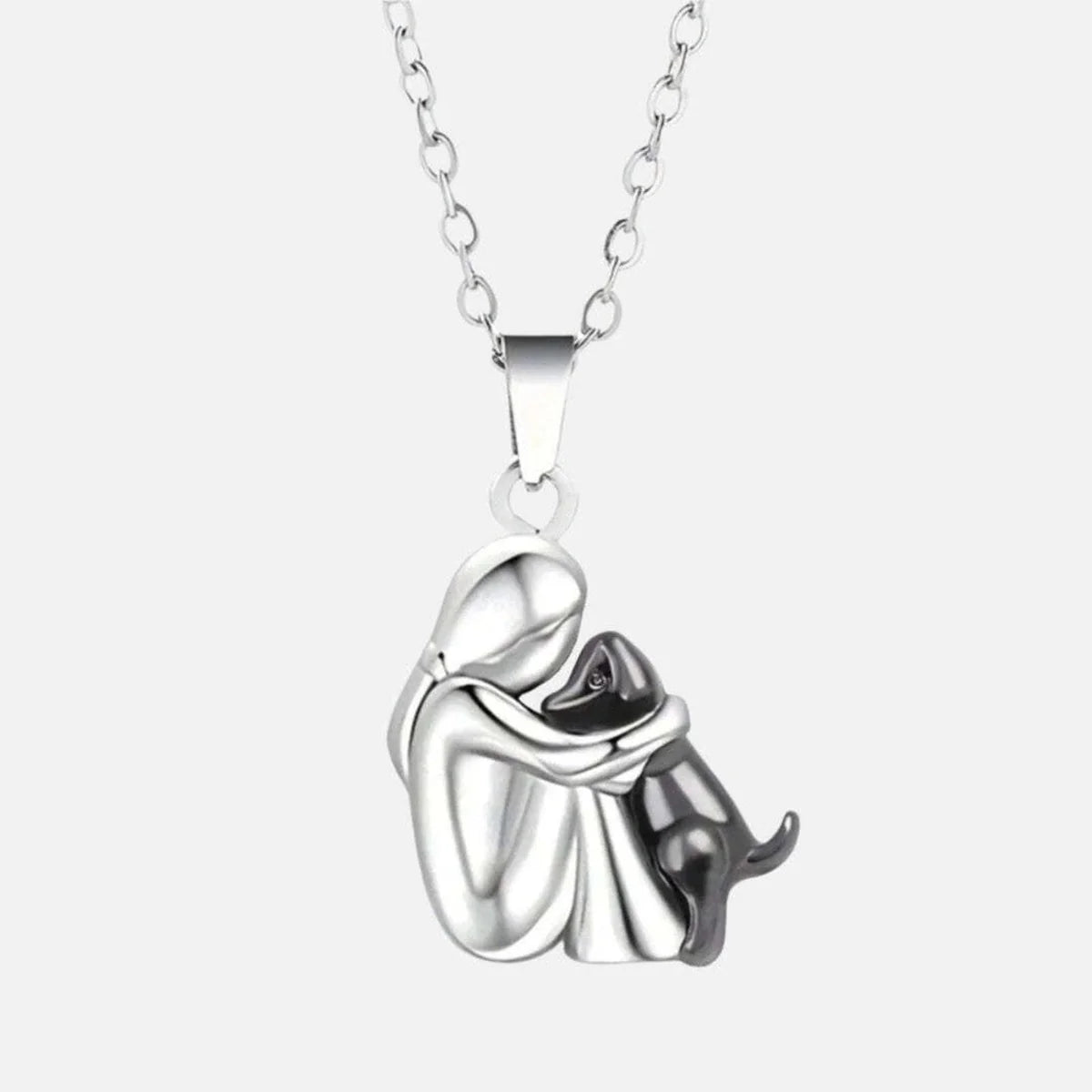 Forever in Your Heart - Dog Hug Pendant Necklace
