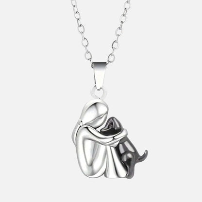 Forever in Your Heart - Dog Hug Pendant Necklace