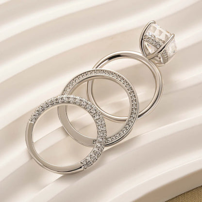 Cushion Cut Classic Wedding Ring Set