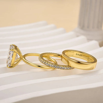 Radiant Cut 3PC Classic Wedding Set