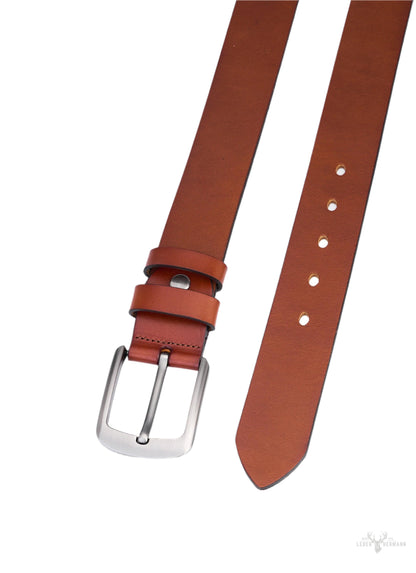 Stylish brown round leather straps