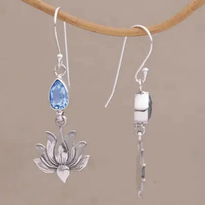 Vintage lotus earrings