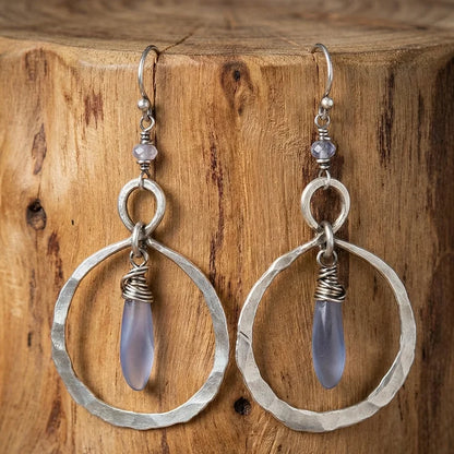 Vintage Wrapped Moonstone Earrings