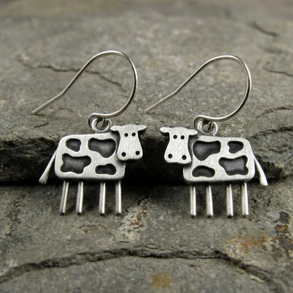 Vintage Cow Earrings