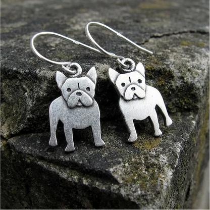 Vintage French bulldog Earrings