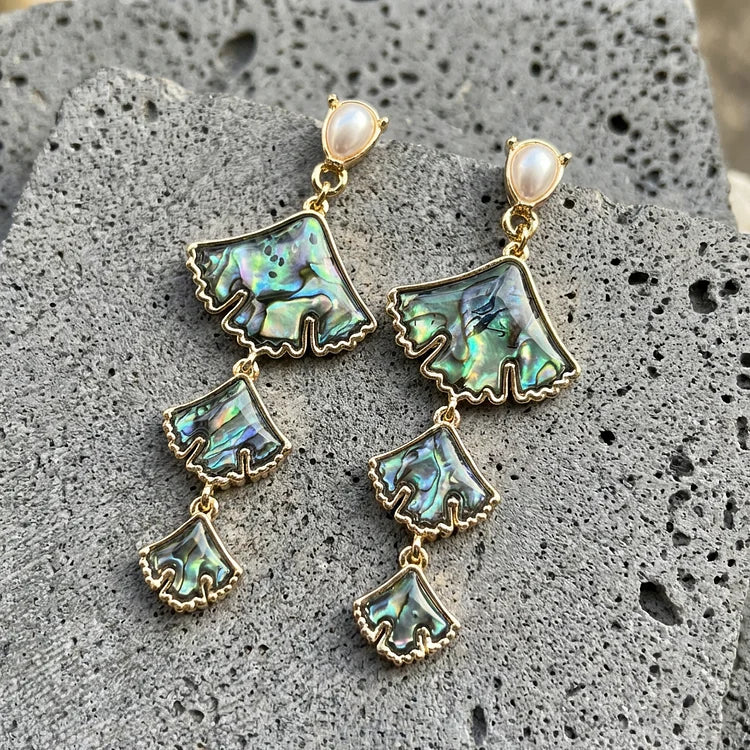 Vintage Emerald Green Gem Drop Earrings