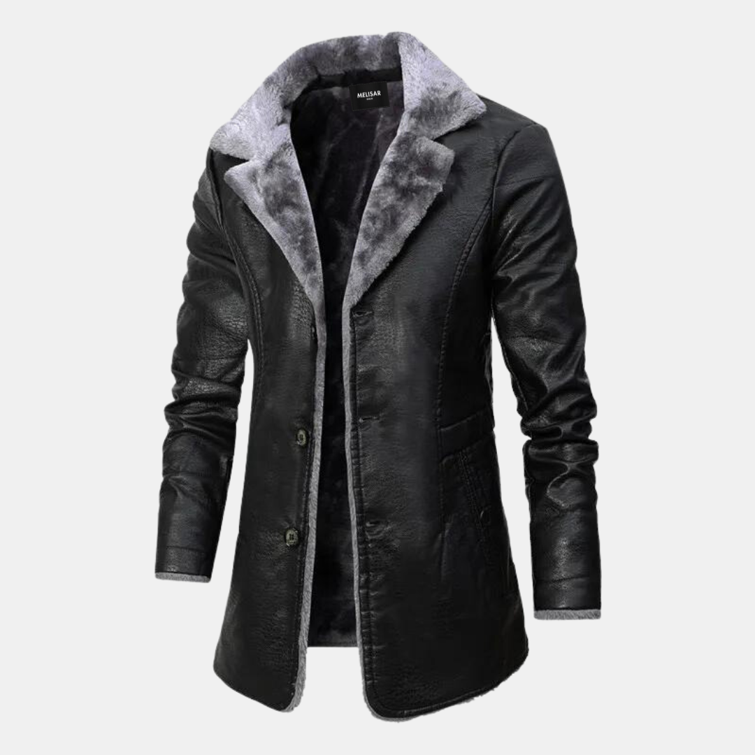 Maverick Soul - Men's leather jacket with cozy inner lining for a stylish look