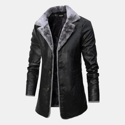 Maverick Soul - Men's leather jacket with cozy inner lining for a stylish look