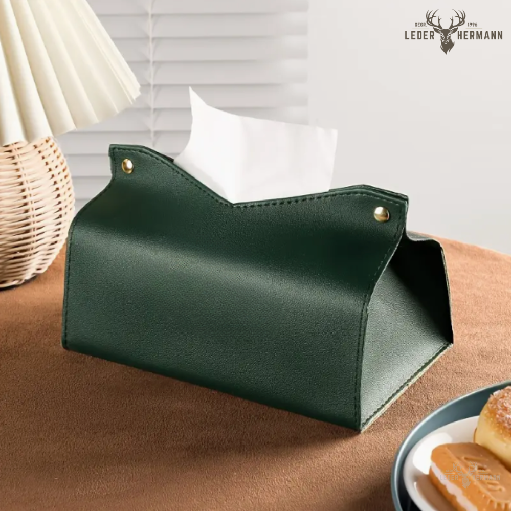 Leather Handkerchief Box