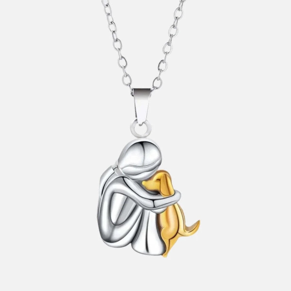 Forever in Your Heart - Dog Hug Pendant Necklace