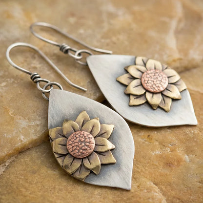 Vintage Sunflower Earrings