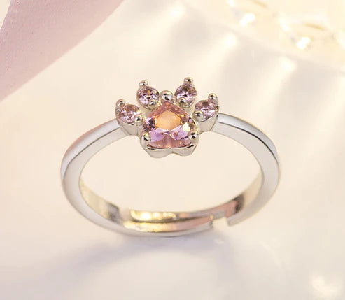 Rose Gold Paw Jewelry Set