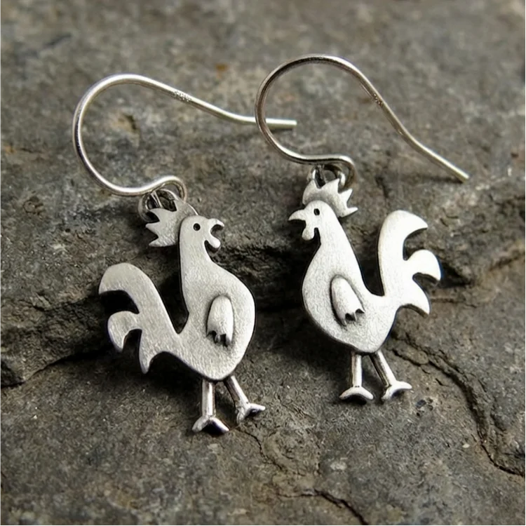 Vintage Rooster Earrings