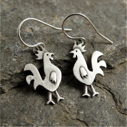 Vintage Rooster Earrings