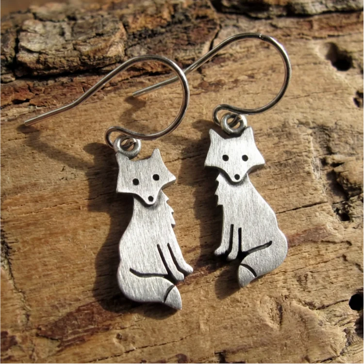 Retro Fox Earrings