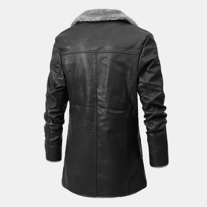 Maverick Soul - Men's leather jacket with cozy inner lining for a stylish look