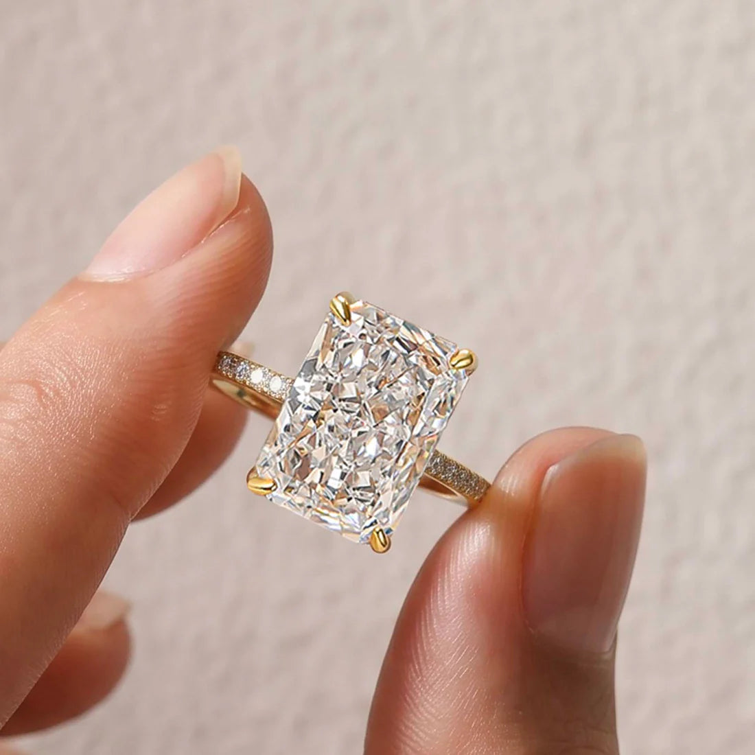 Radiant Cut Engagement Ring Or Enhancer Wedding Set In Sterling Silver