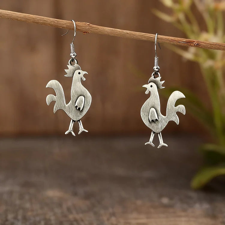 Vintage Rooster Earrings