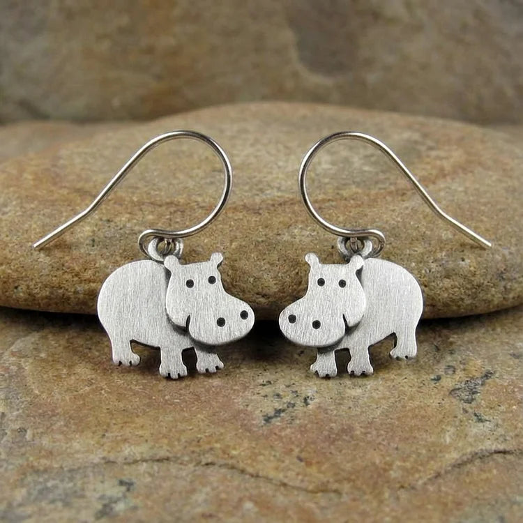 Vintage Hippo Earrings