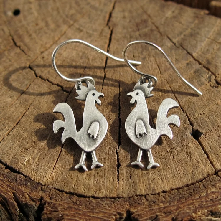 Vintage Rooster Earrings