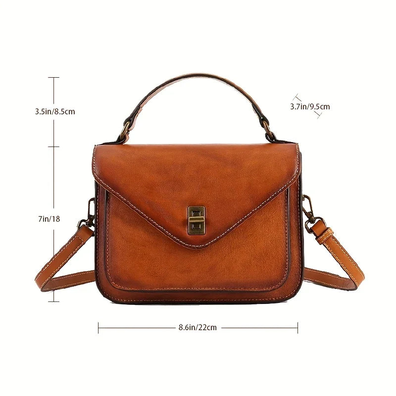 Leather Women's Retro Mailman Crossbody Bag
